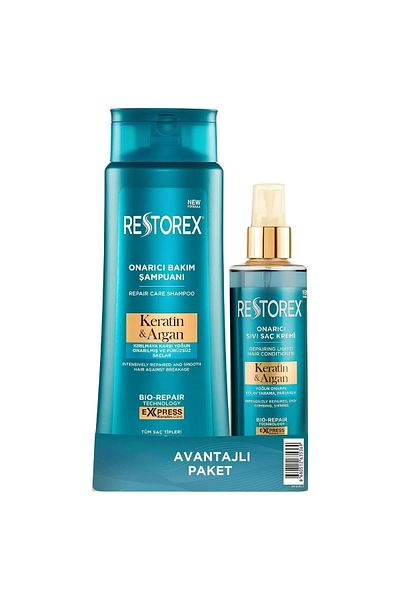 Restorex keratin a argan proti rozbití 500 ml + 200 ml pečující kondicionér