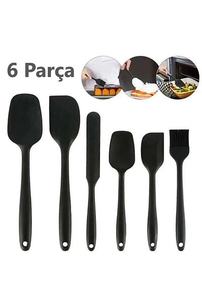 Yenimiyeni Heat Resistant Fireproof Silicone Spatula Set of 6