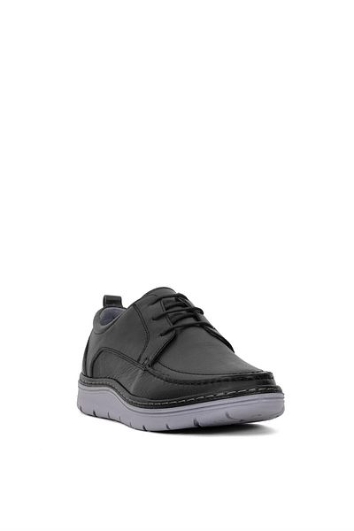 Ayakkabı Fuarı Elit CNR228C Ανδρικά παπούτσια casual από γνήσιο δέρμα μαύρο