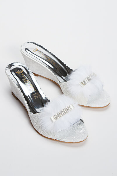 DARUGA شبشب نسائي ذو كعب منخفض ومهر فروي