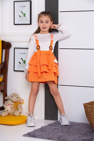 tunays shopping Badi Salopet Children's Dress with Collar Detail