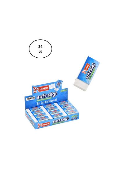 Mikro 2b-24 Soft Eraser 24 Pcs