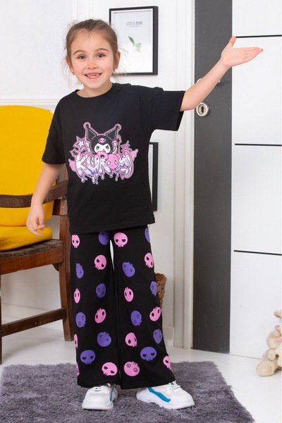 tunays shopping Set tricou supradimensionat cu imprimeu Kuromi și colanți eva...