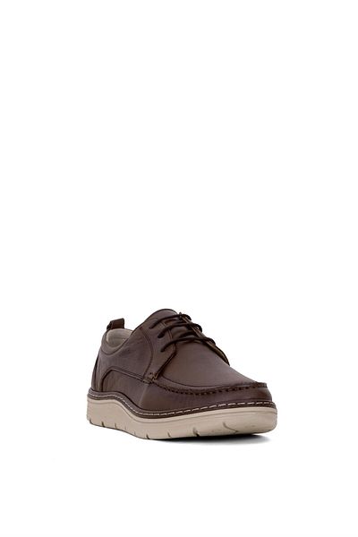 Ayakkabı Fuarı Elit CNR228C Ανδρικά παπούτσια casual από γνήσιο δέρμα καφέ