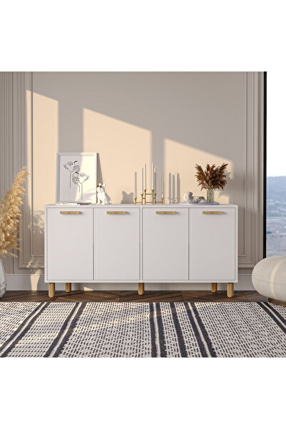 MERT SERT MOBİLYA Venedikk 150cm Konsol,Tv Sehpası,Kitaplık,Çok Amaçlı Dolap ...