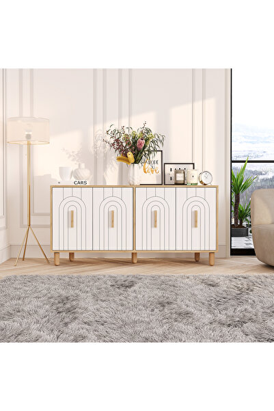 MERT SERT MOBİLYA Tigerr 150cm Konsol,Tv Sehpası,Kitaplık,Çok Amaçlı Dolap  A...