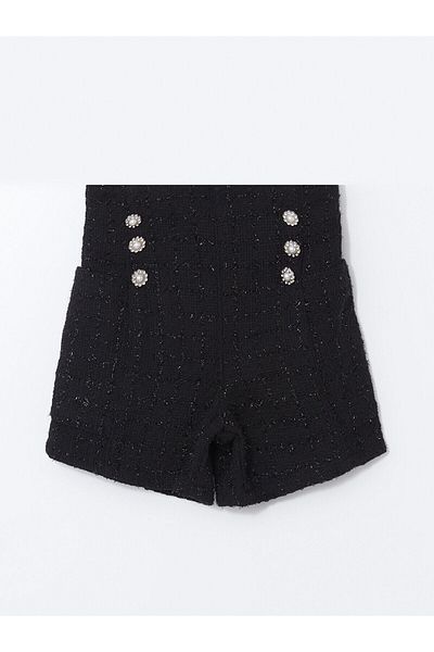 LC Waikiki Tweed κοριτσίστικο σορτς με ελαστική μέση