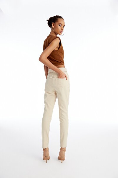 rue Asimetrik Bej Pantolon