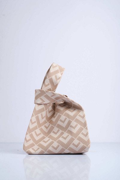 Sebir Moda V Patterned Knitwear Tote Handbag