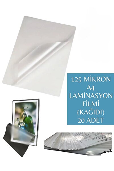 everart 125 MİKRON A4 LAMİNASYON FİLMİ (KAĞIDI) 20 ADET