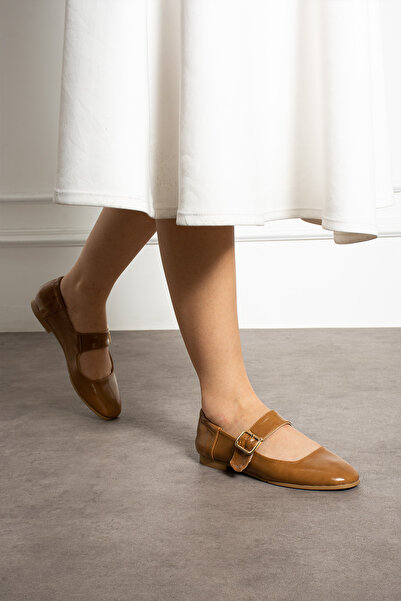 DUXAL SHOES Aleyna Women's Soft Ballerina Buckle Detailed Casual Shoes