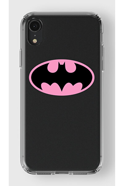 moonset Iphone XR Uyumlu Yarasa Tasarımlı Baskılı Şeffaf Telefon Kılıfı