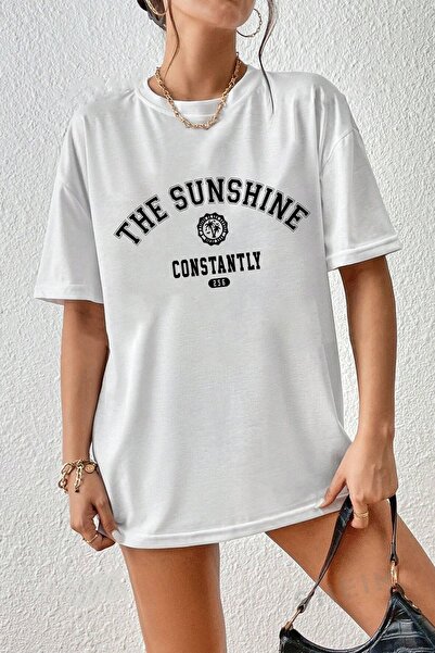 WOODROFFE Tricou supradimensionat pentru femei The Sunshine Printed - Design ...