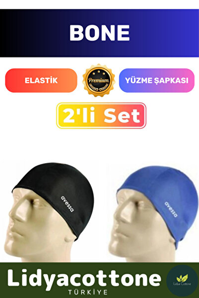 Lidyacottone Преміум еластична плавальна шапочка Водонепроникна силіконова пл...