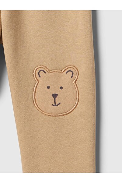 GAP Bebek Kahverengi Brannan Bear Grafikli Pull-On Fleece Eşofman Altı