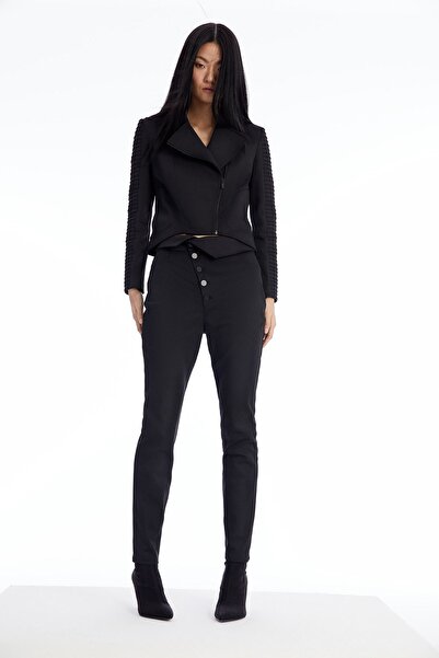 rue Asimetrik Siyah Pantolon