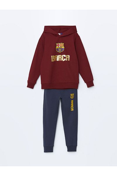 LC Waikiki Lcw Hooded Printed Boys' Tracksuit Set