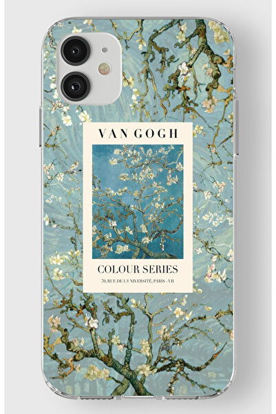 moonset Iphone 11 Uyumlu Van Gogh Tasarımlı Baskılı Şeffaf Telefon Kılıfı