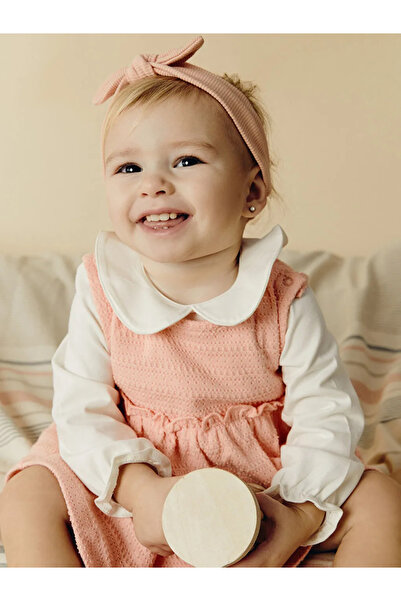 LC Waikiki LCW baby Pembe Bebe Yaka Kız Çocuk Elbise
