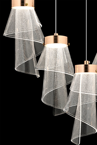 Capella Aydınlatma Hope Kumandalı 3 Renk Işık Özellikli Dimmerli Modern Kaplama Sarkıt Led Avize Salon Mutfak Avize