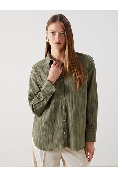 LC Waikiki Lcw Vision Oversize Women's Textured Shirt