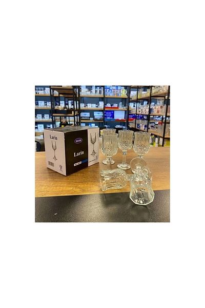 SepetBudur 6-piece larin coffee side water glass transparent color royaleks-70682