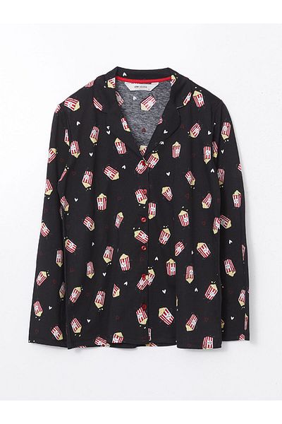 LC Waikiki Lcw Young Shirt Collar Print Women's Pajamas Set