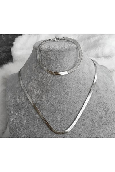 Marlenka Steel Italian Chain Scrunch Set