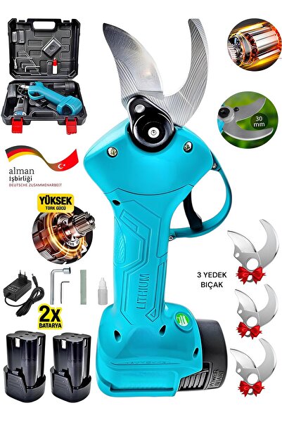 SCHUTZENGER 9865Rp ŞARJLI AĞAÇ DAL BUDAMA BAĞ MAKASI 30M BAKIR SARGI ÇİFT AKÜ...