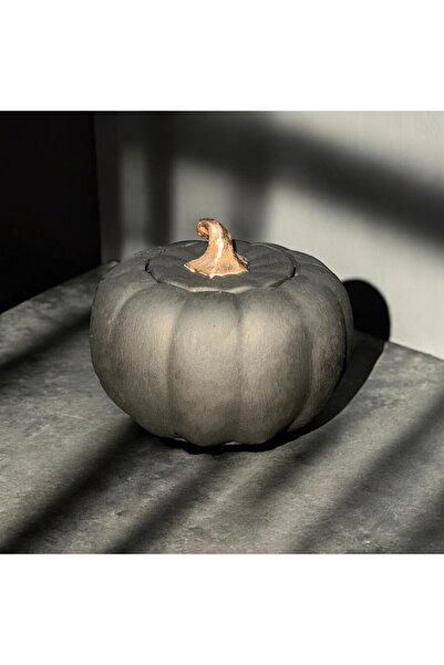 EL YAPIMI Siyah Dekoratif Büyük Boy Bal Kabağı Takı Kutusu