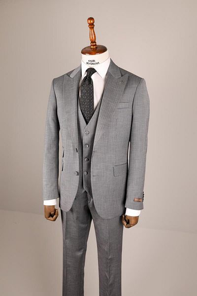 Kadir Büyükkaya Men's Durable Suit with Vest - Kav1010S