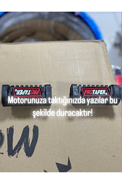 Palas Motor MODİFİYE AYAKLIK BASAMAK LASTİĞİ SETİ / CG CUB CROSS AKSESUAR - KIRMIZI SİYAH
