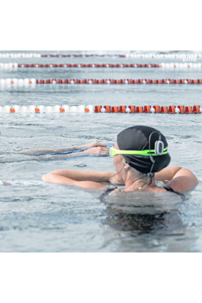 AY10 Set de șepci din Lycra neagră din 2 piese - șapcă pentru piscină și mare