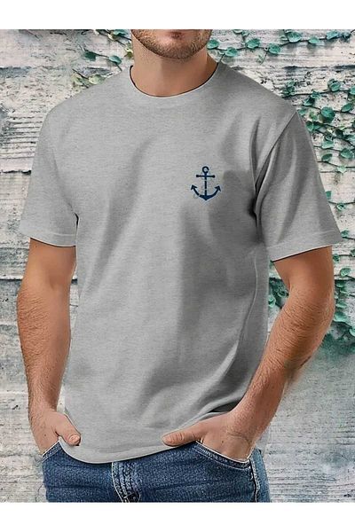 WOODROFFE Ανδρικό μπλουζάκι με στάμπα Anchor New Season Oversize Loose