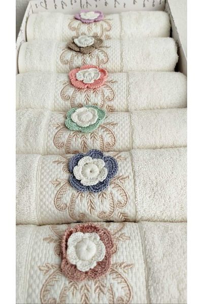 Fiesta Elegance Series Bamboo Cream Χειροποίητη 6 τεμάχια 50x90 cm