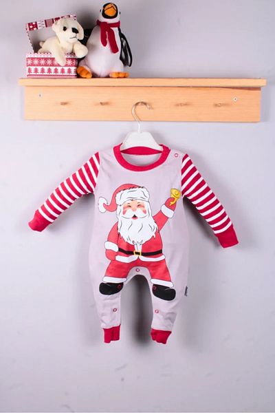 Zeo kids Organic 100% Cotton Red Men's Santa Claus Jumpsuit 142