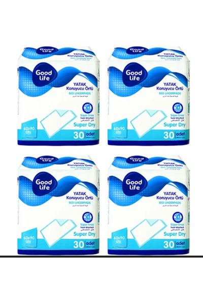 GoodLife Yatak Koruyucu Ve Yavru Köpek Çiş Eğitim Pedi 60x90 (30X4 PAKET)
