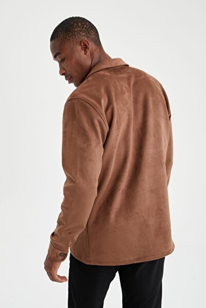 DeFacto Erkek Regular Fit Süet Ceket