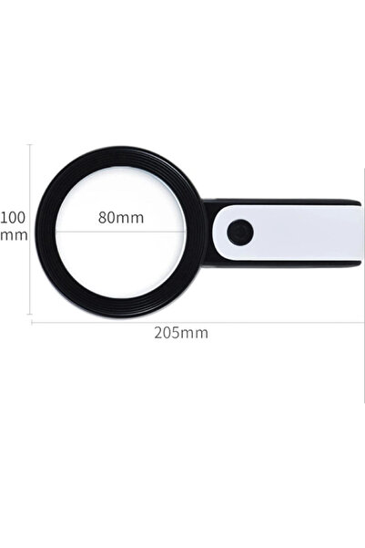Belle Fusion 30x 12ışıklı Büyüteç Taşınabilir Çıft Katmanlı Optik Cam Okuma Büyüteç 229018