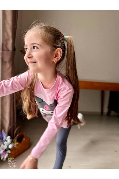 ARBİ kids Kuromi Pink Girl's Set - Seasonal with Leggings