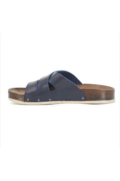 Home Women's Navy Blue Daily Slippers