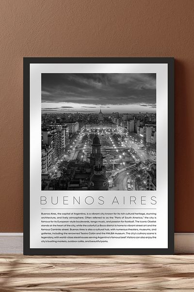 Cadran World Cities Collection Πίνακας MDF με πλαίσιο