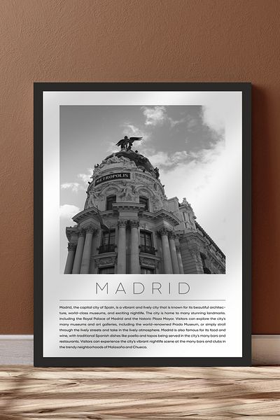 Cadran World Cities Collection Πίνακας MDF με πλαίσιο