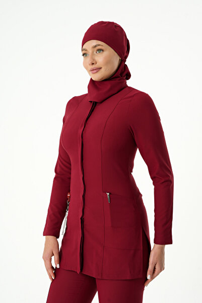 almesta Zayah Hemşire Doktor Tesettür Cerrahi Üst Forma Uzun Kol Scrubs