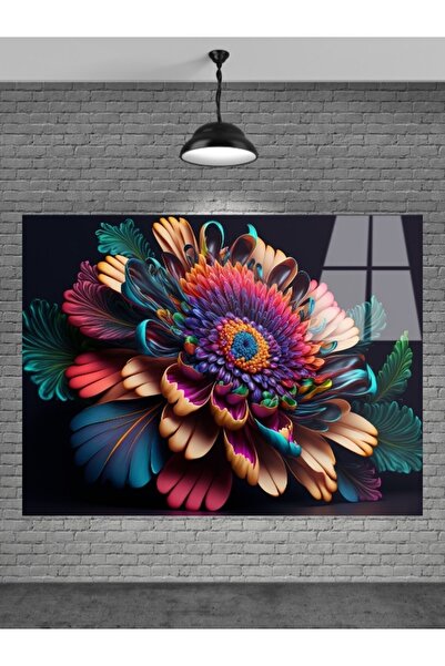 META CAM 3D BOYUTLU ÇİÇEK CAM TABLO