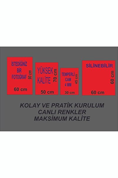 META CAM ÇİÇEK DEKORATİF TEMPERLİ CAM TABLO