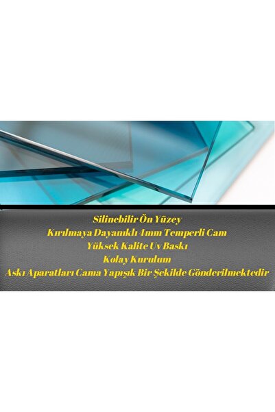 META CAM ÇİÇEK DEKORATİF TEMPERLİ CAM TABLO