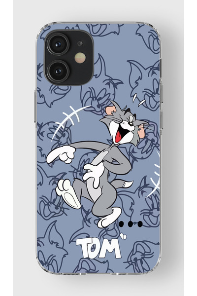 moonset Iphone 12 Mini Uyumlu Tom Tasarımlı Baskılı Şeffaf Telefon Kılıfı