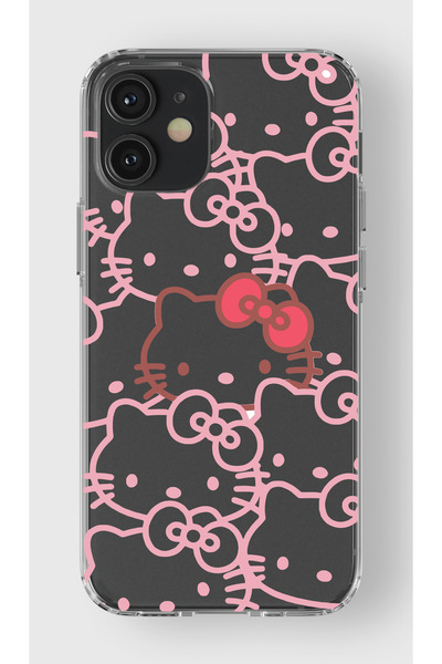 moonset Iphone 12 / 12 Pro Uyumlu Hello Kitty Tasarımlı Baskılı Şeffaf Telefo...