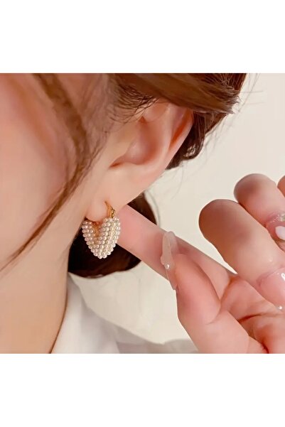 Accessories Vanilla Avenue Love Heart Shaped Everyday Women's Earrings with Pearls